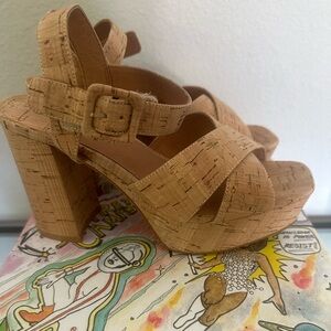 Jeffrey Campbell platform cork sandal size 6